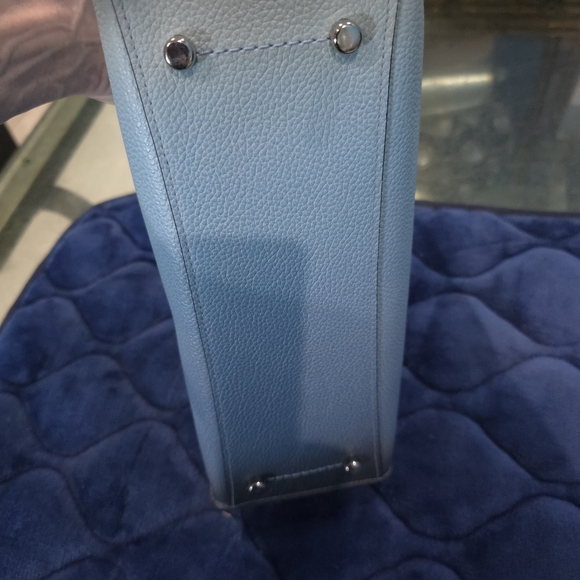 Coach Blue Leather Ombre Satchel - Picture 3 of 9